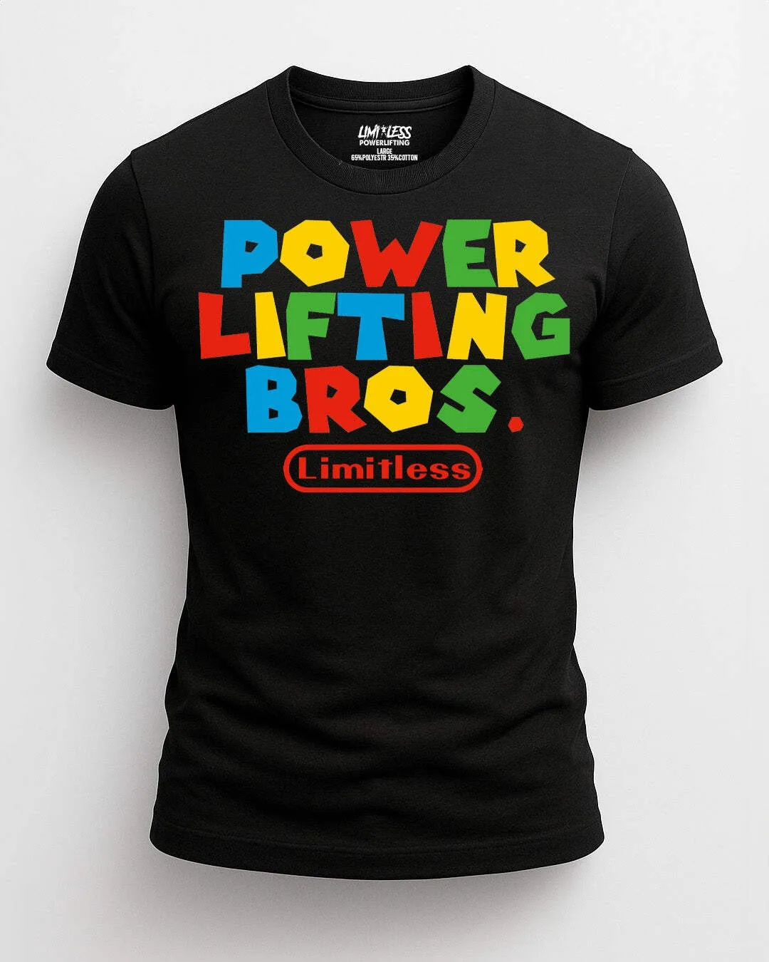 Powerlifting Bros Shirt | Limitless Powerlifting Gym Tee | Funny Fitness Gamer S
