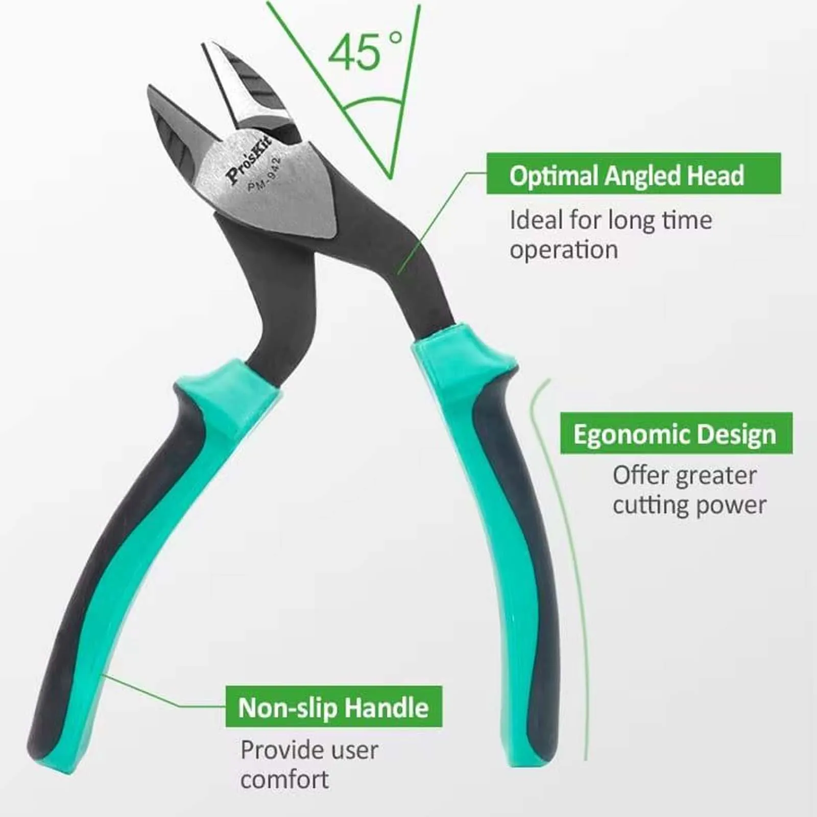 45° Elbow Electrical Wire Cutter, 8-Inch Vise Cable Cutting Stripper