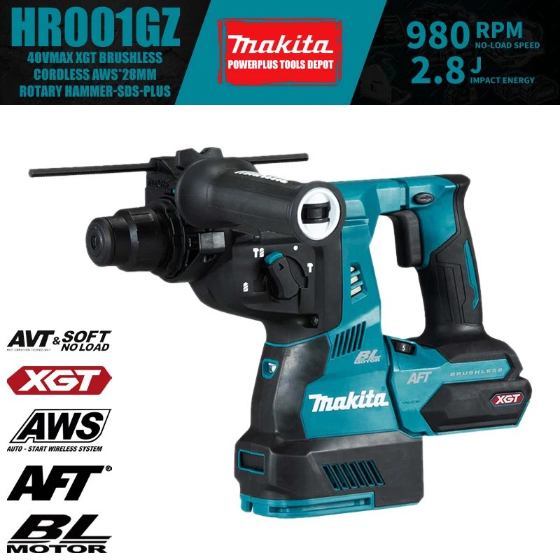 

Makita HR001GZ бесщеточный беспроводной роторный молоток AWS * 28 мм SDS-Plus 40 в XGT электроинструменты DX12 980 об/мин 5000IPM 2.8J