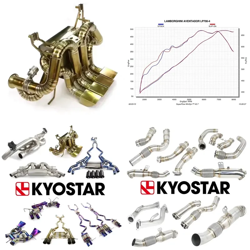 KYOSTAR Titanium Exhaust for Lamborghini Aventador SVJ LP700-4 LP740-4 LP750-4 6.5L V12 Straight Catback