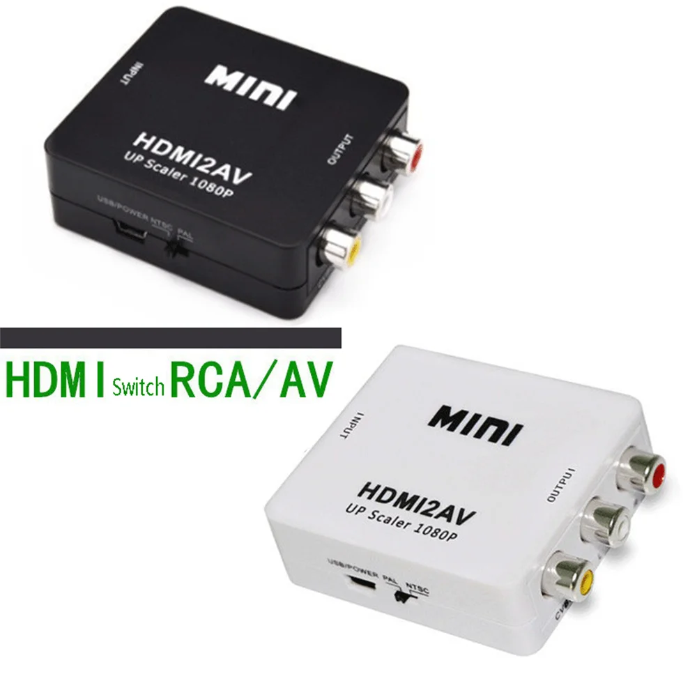

Мини-видеоконвертер 1080P RCA AV в VGA Видеоконвертер с аудио 3,5 мм AV2VGA/CVBS + аудио в ПК HDTV-конвертер