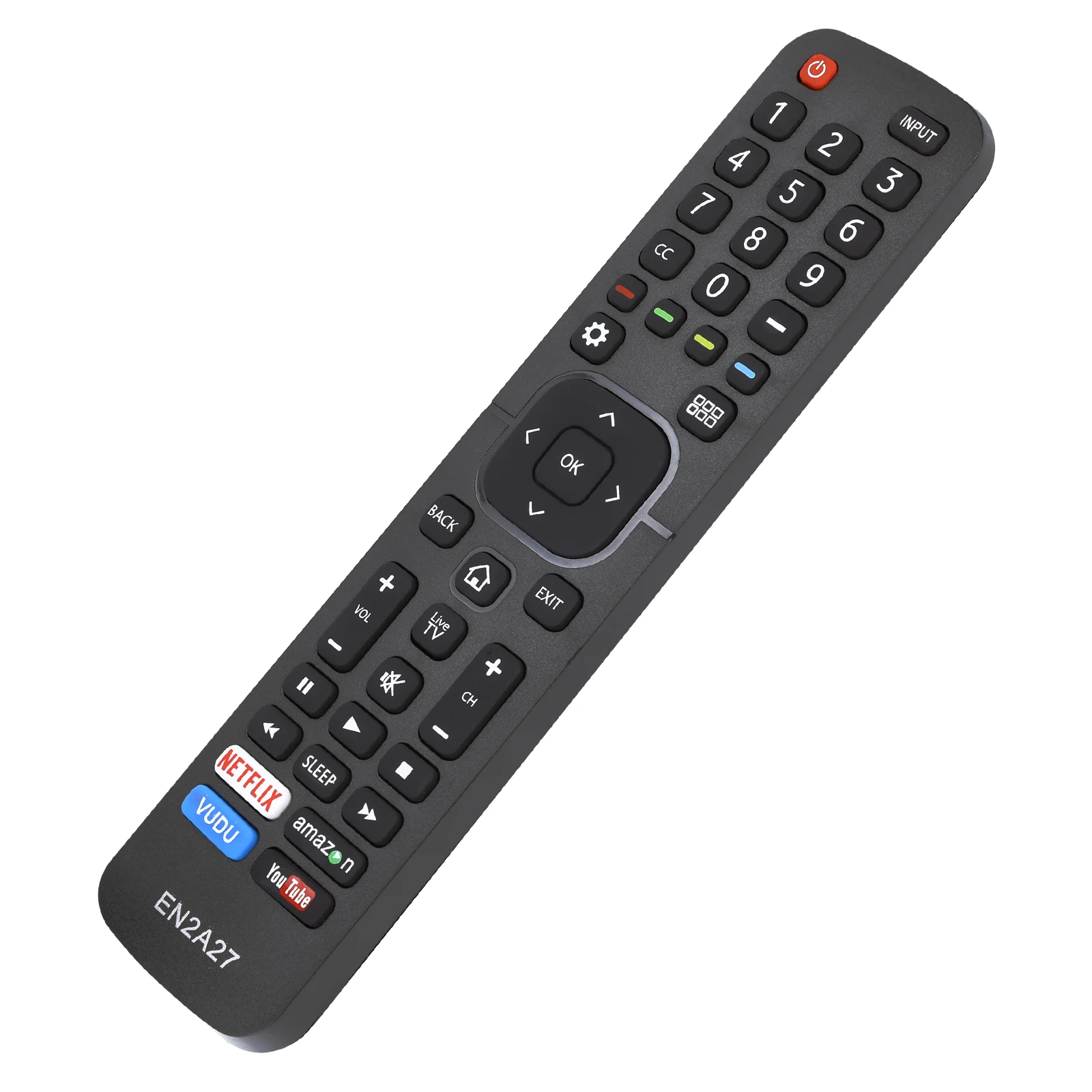 ew EN-2A27 EN2A27 Replaced Remote for HISENSE TV 50H7GB1 50H8C 50H6B 55H6B 50H6GB 50H7GB 65H7B 55H7B Series H8C Series with Netf