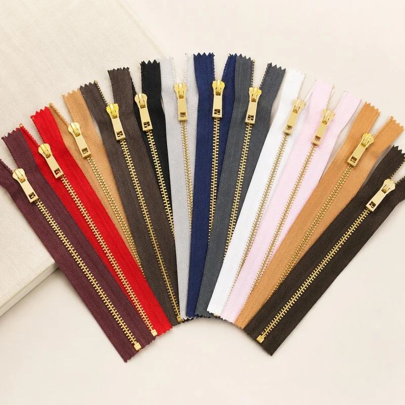 

5/10Pcs 3# 15-30cm Metal Zippers Close End Non Separating Zip Closure for Coat Pocket Purse Bag Repair DIY Sewing Accessory Kit