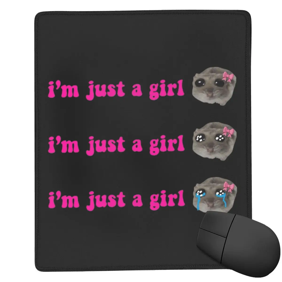 Sad Hamster Meme Mouse Pad Computer Keyboard Mouse Mat Gamer PC Laptop Desk Mat Office Accessories