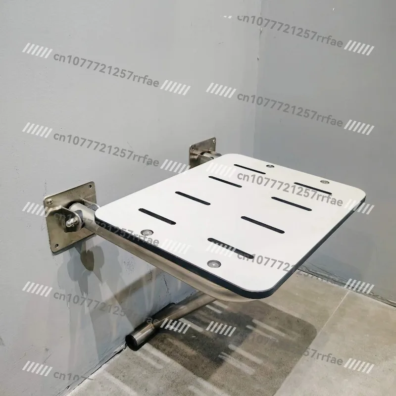Modern Design Wall Mounted Stainless Steel Shower Stool Foldable Shower Seat with Supporting Legs