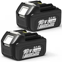 🔥🔋2 Packs 6.0Ah Replacement for Makita 18V Battery BL1840B BL1850B BL1860B, Compatible with Maktia 18 Volt Cordless Power Tool