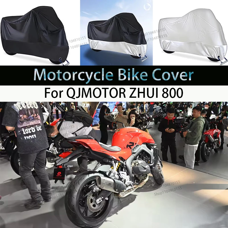 

For QJMOTOR ZHUI 800 Motorcycle Cover Moto RainCover Waterproof Dustproof UV Cover Coat Indoor Outdoor Motorbike Scooter Cover