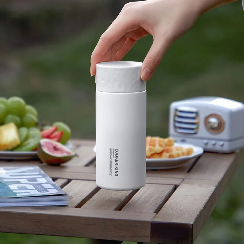 

COOKER KING 220 мл термос из нержавеющей стали 316 вкладыш пищевой металлический без BPA мини портативная бутылка для воды уличная кофейная чашка