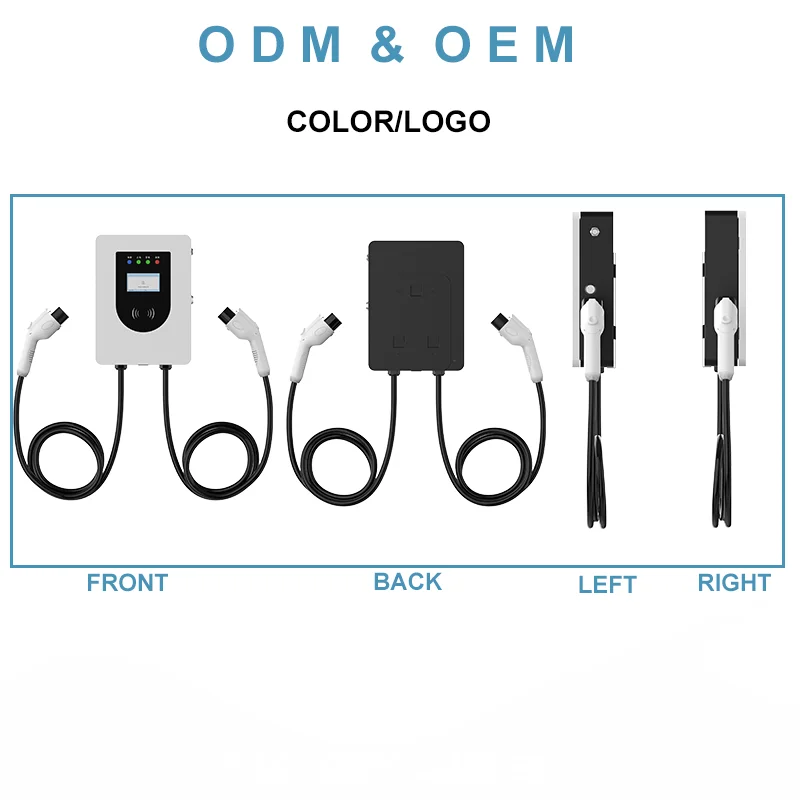 สถานีชาร์จรถยนต์ไฟฟ้าแบบติดผนัง 14 กิโลวัตต์ ประเภท 2 ระดับ 2 สำหรับใช้ในบ้าน/เชิงพาณิชย์ พร้อมสายชาร์จ AC ยาว 5 เมตร สำหรับรถยนต์ไฟฟ้า ขายส่ง