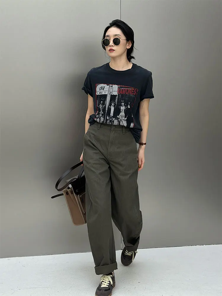 

Bodhl Retro High Waist Banana Pants Faionable Tee Piece Suiting Denim Spring 2026 Women's Straight Leg Jeans