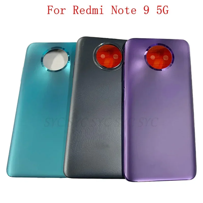

Задняя дверь, крышка батарейного отсека, чехол для Redmi Note 9 5G, задняя крышка с логотипом, запасные части