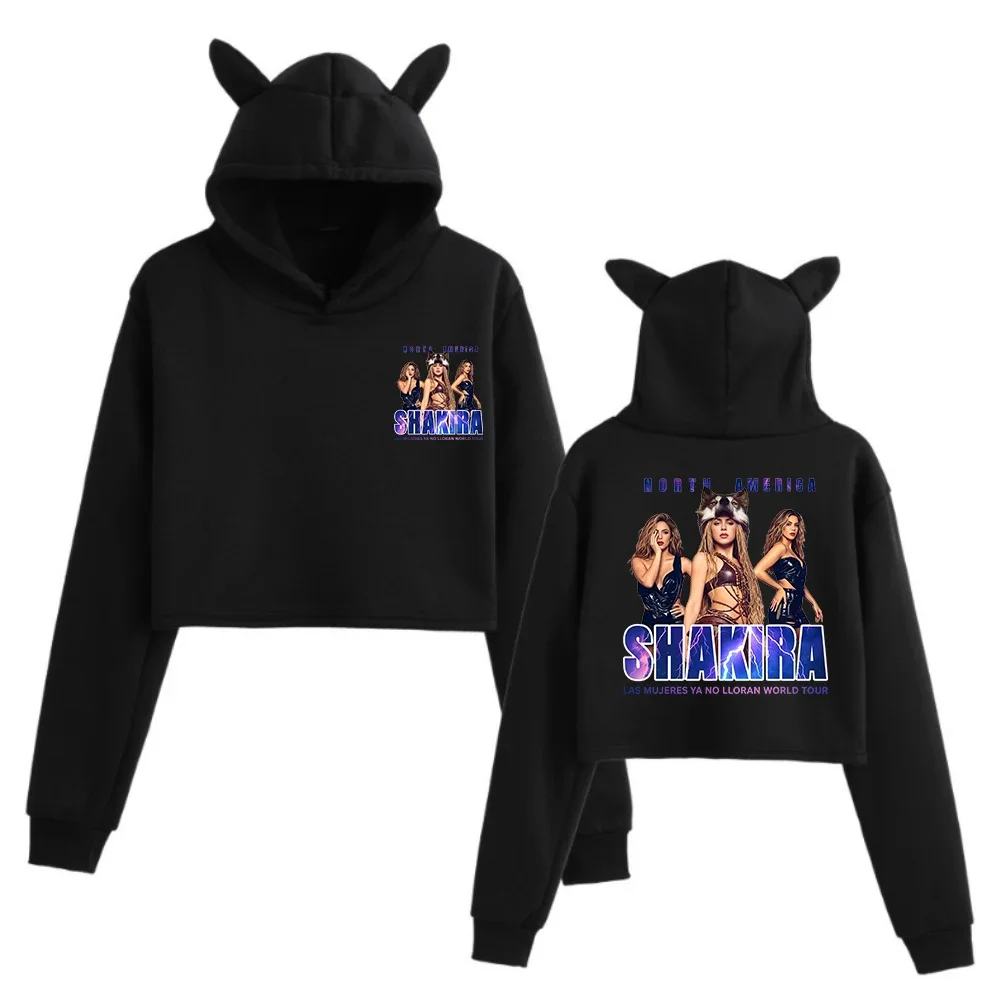 Shakira Las Mujeres Ya No Lloran World Tour 2026 Cat Ear Hoodie Women Long Sleeve Girls Fashion Hoodie for Fans