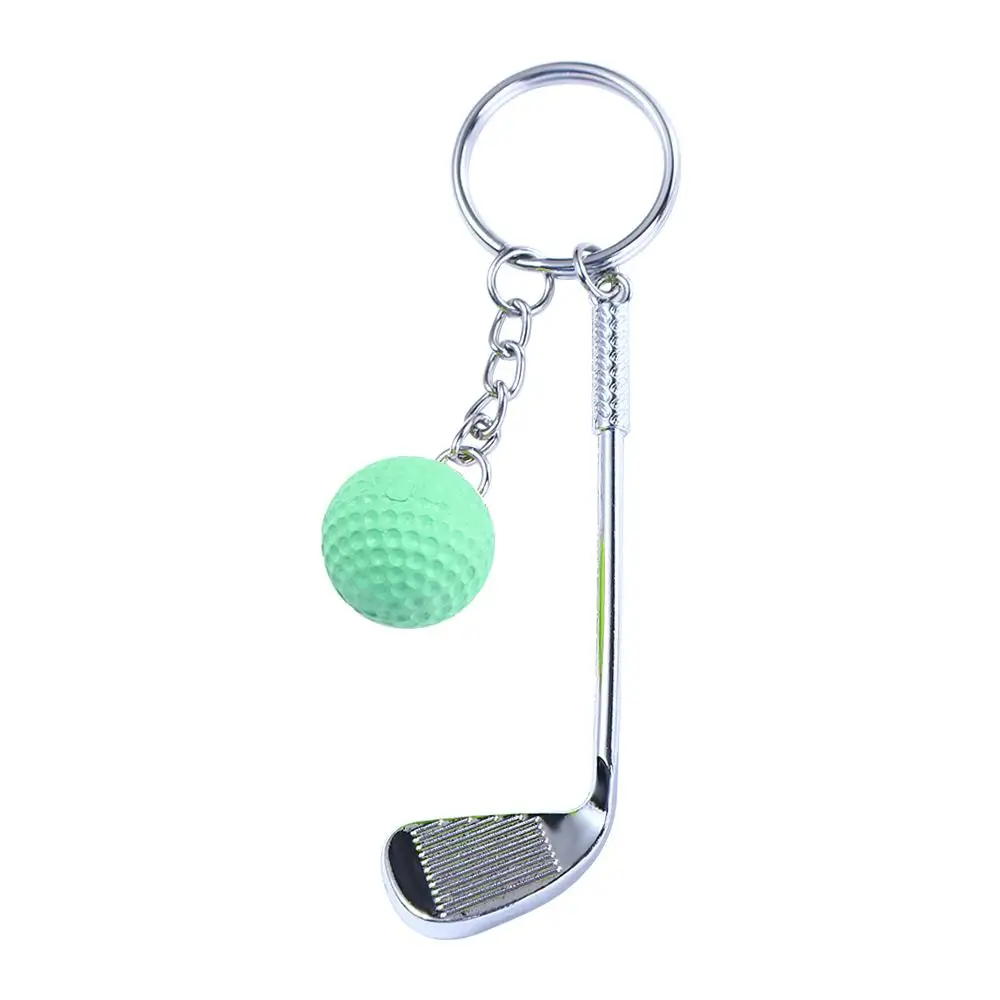 

Women Girl For Gift Souvenir Ball Bag Charms Car Key Chain Mini Golf Racket Golf Ball Key Chain Ball Pendant Metal Keychain