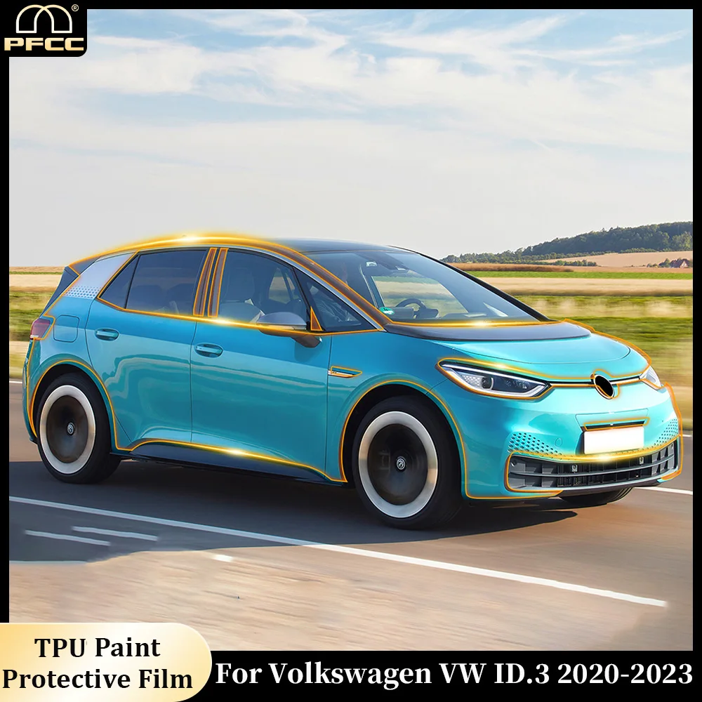 

TPU Paint Protection Film for Volkswagen VW ID.3 2020 2021 2022 2023 Pre-cut PPF Car Body Door Anti-Scratch Transparent Sticker