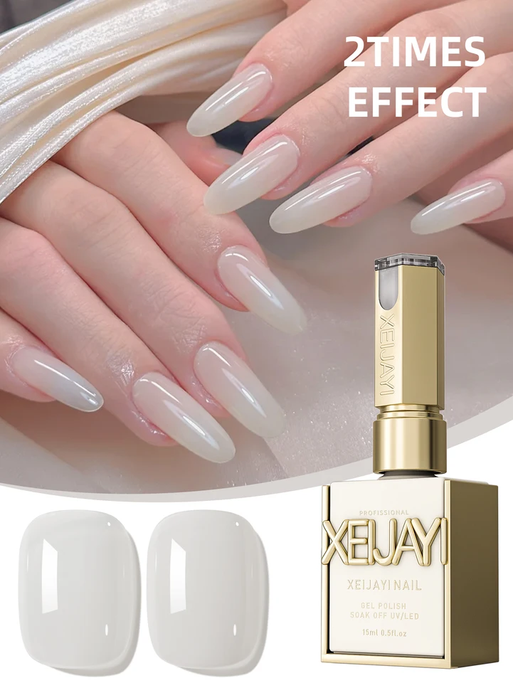Esmalte en gel rosa transparente de 15ml de larga duración, esmalte en gel que se remoja con luz LED/UV, para salón de uñas o casa, regalo para mujer 4