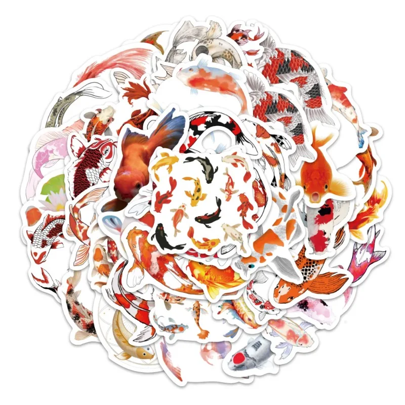 50 Stück Cartoon Persönlichkeit gebrochener Karpfen kreative Graffiti dekorative Aufkleber