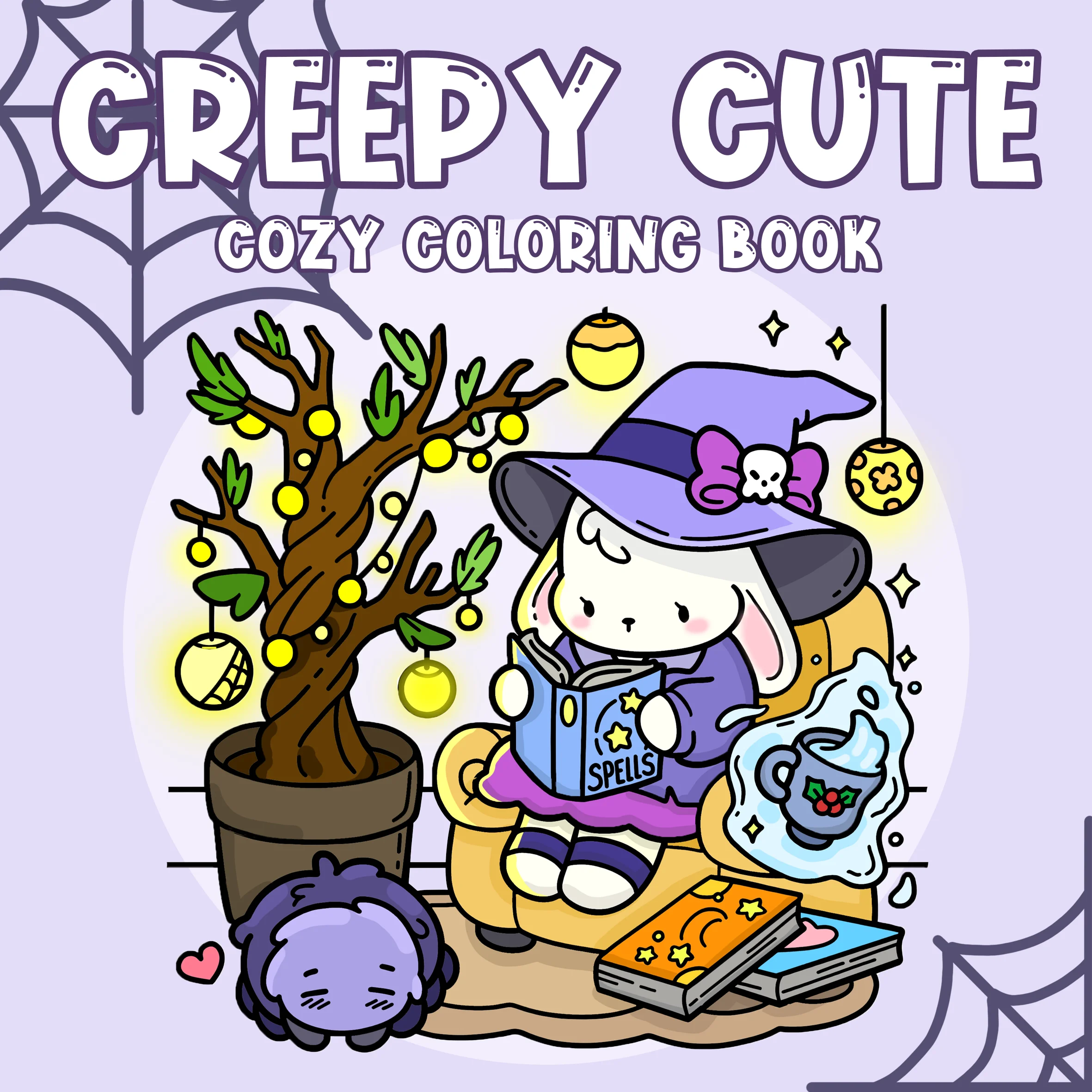 Pearlescent Thick Paper Coloring Book With a Theme Of Eerie Cuteness Exquisite Patterns And Clear Lines Suitable For Gifts