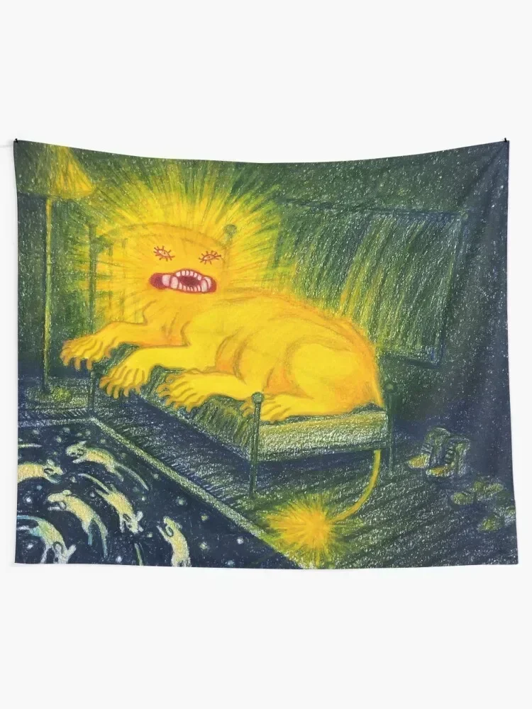 The angel came to me in a fever hallucination, perched upon my bed as I returned from the bathroom. Tapestry Wall Decor Tapestry