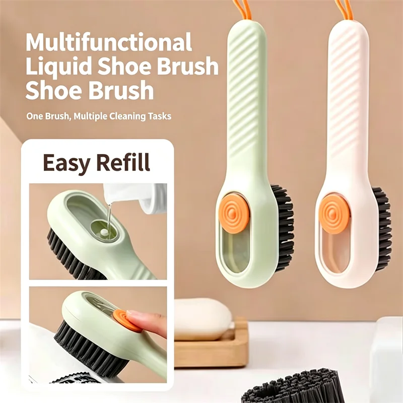 Shoe Brush Clothes Clean Brush PP Material Multi Functional Bathroom Tool Dense Stiff Bristles Sneaker Cleaner Brush for Sneaker