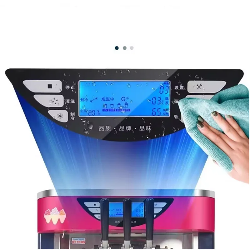 China Factory Price Ice Cream Machines 3 Flavor Soft Ice Cream   Machine with Yogurt Milk Chocolate for Sale
