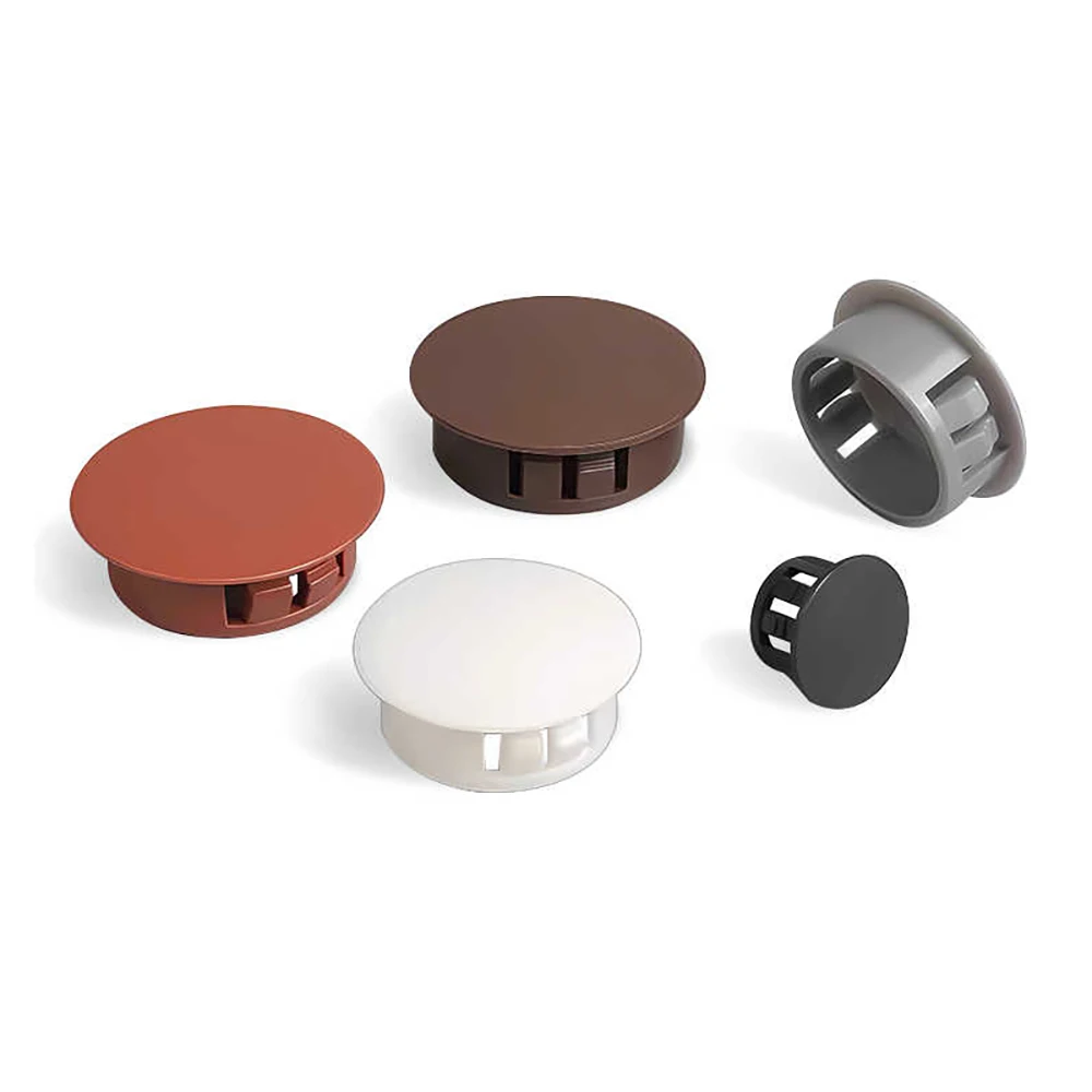 10Pcs Diameter 5-80mm Furniture Table Box Extra Hole Dust Caps Plugging 5 Color Nylon Hole Plug Plastic Round Snap-on Cover
