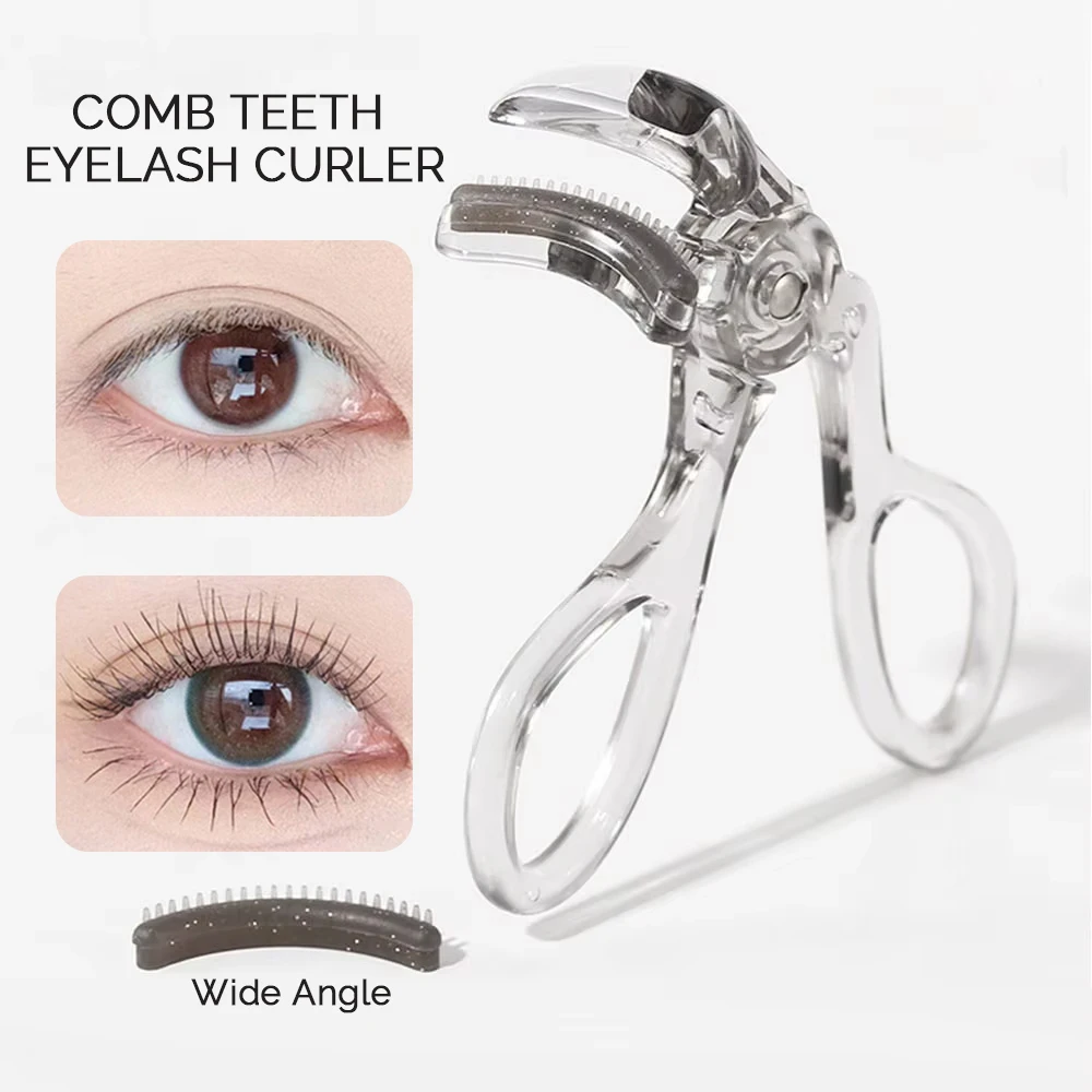 Portable One-Clip Curling Comb Tooth Lashes Wide-Angle or Partial Eyelash Curler Sunflower Eyelash Curler Cosmetic Eyes Beauty