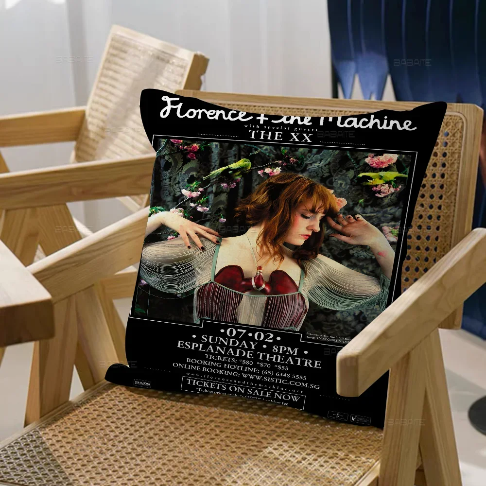 مغني البوب فلورنسا وآلة سادات الفراش المنزلي وسادة للديكور غطاء الزفاف كيس وسادة فائق النعومة #5