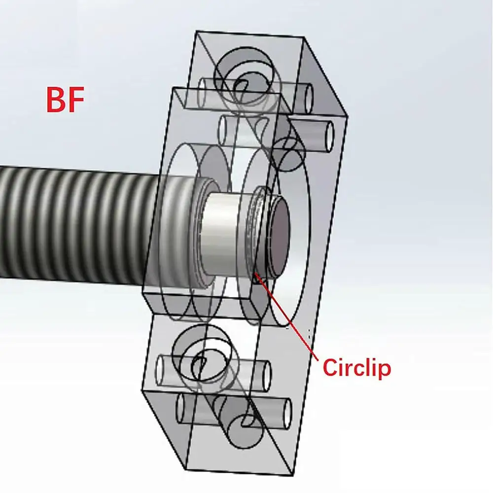 Kogelomloopspindel BK12 BF12 Lagerblokken 16 mm SFU RM 1604 1605 1610 CNC-machineonderdelen Stil hardlopen Gemakkelijk te installeren Duurzaam koolstofstaal