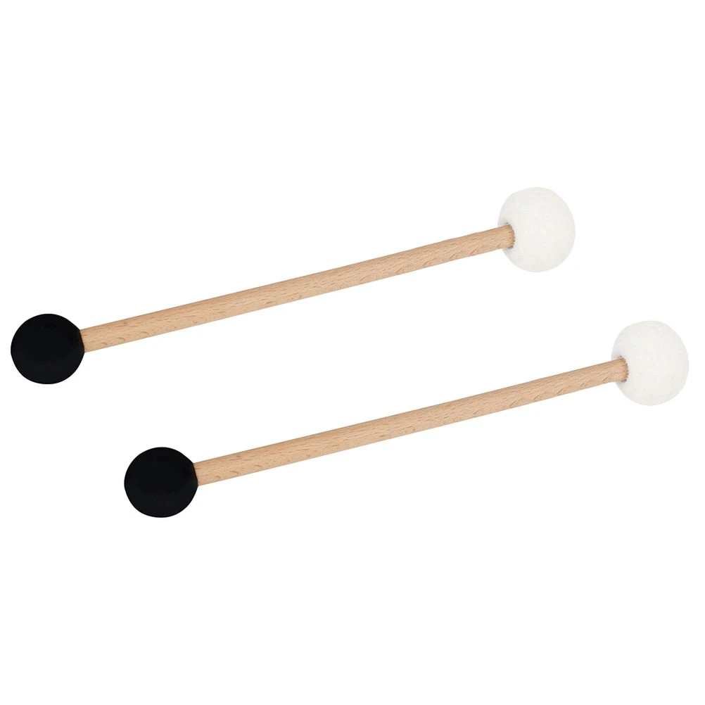 

2Pcs Professional Feel Felt Rubber Drum Mallet Stick For Easy Play Musical Percussion Instrument