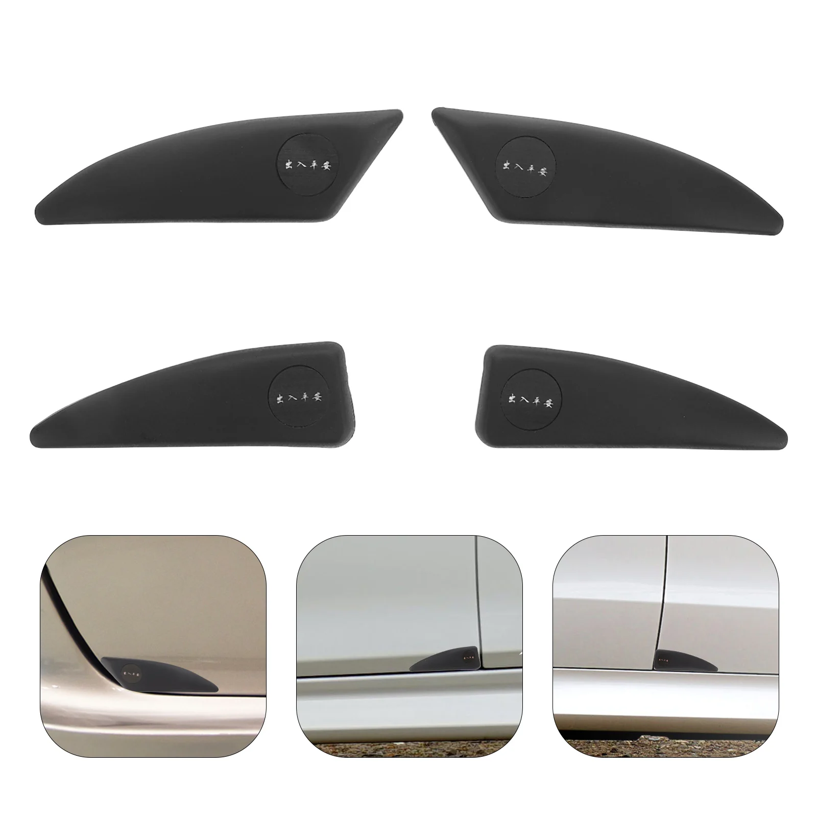 

4pcs Car Anti-Collision Stickers Durable Pvc Door Edge Guards Scratch Resistant Paint Protection Strips Easy Install Strong