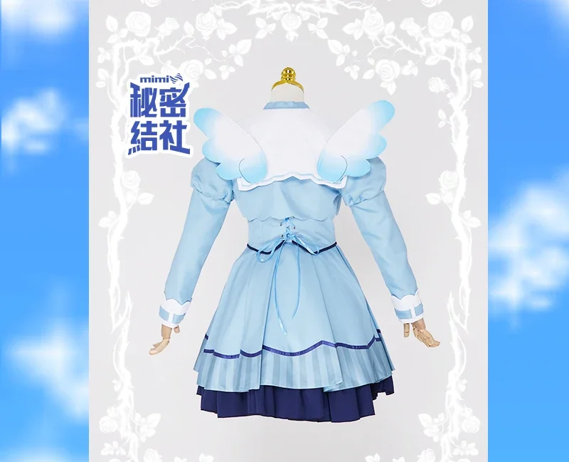 VTuber Amamiya Kokoro Cosplay Costume Sweet Lovely Informal Dress Activity Party Role Play Lolita Anime Game Suits