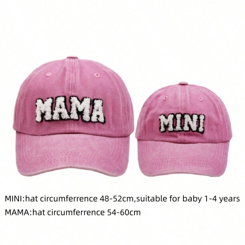 Summer Child Parent Letter MAMA MINI Baseball Cap Sun Hat for Mother and Baby