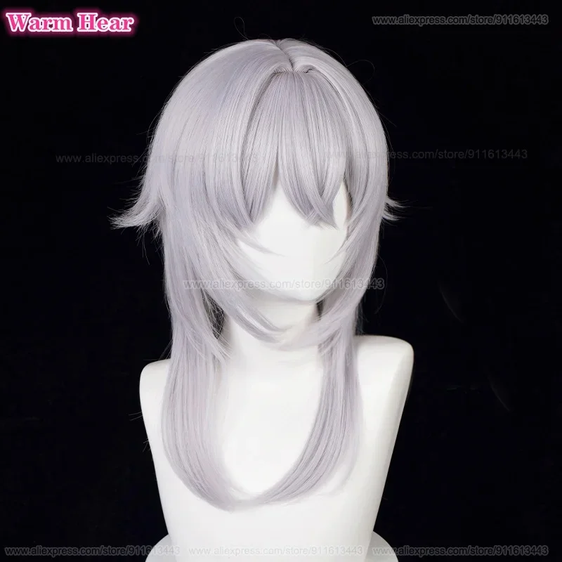 d;4'v\6.h/FF14 Themis Synthetic Long 52cm Silver Grey Cosplay Anime Wig Heat Resistant Hair Halloween Part6;j'3\s,9'b/ view 4