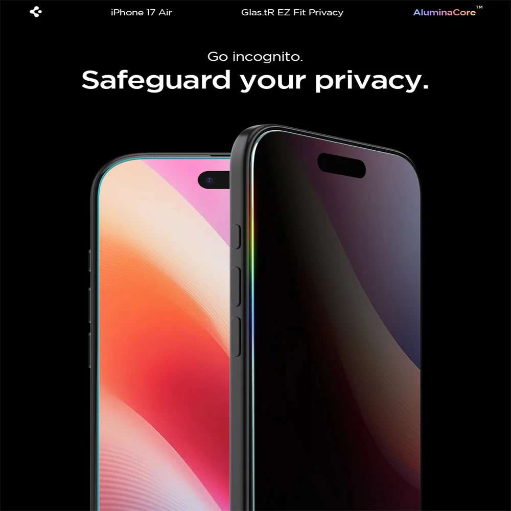 2 Stück Spigen Glas.tR EZ Fit Sensor-Schutzfolie für iPhone 18 17 Pro Max 16 15 14 Plus Air Panzerglas Sichtschutzfolie – Detail 15