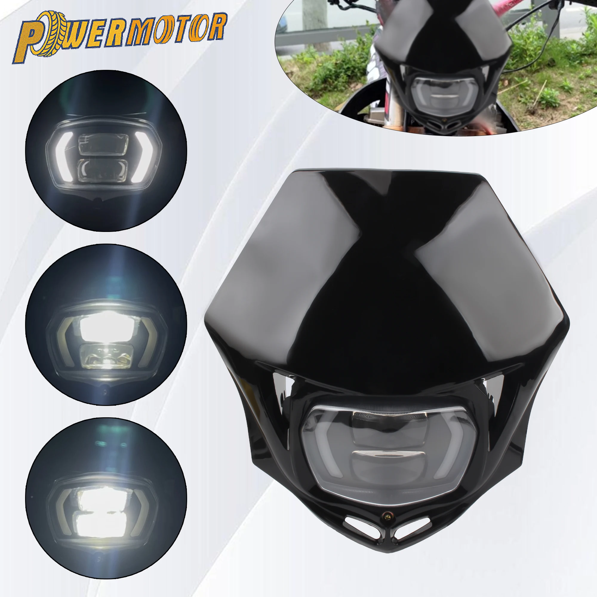 

Enduro Motorcycle Headlight Assembly For Honda CRF 150 230 XR YP20 2016-2023 DirtBike Off Road Racing Supermoto Headlamp Fairing