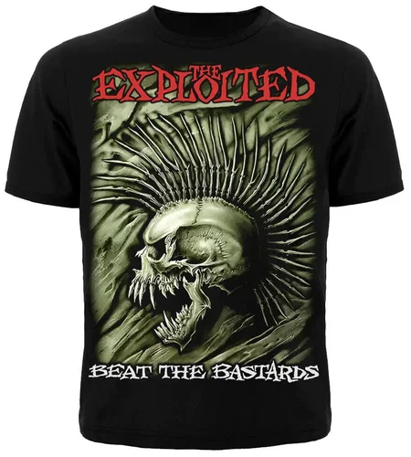Peso pesado informal nueva llegada vintage divertido anime gran oferta ropa verano harajuku camiseta The Exploited Beat Bastards negro