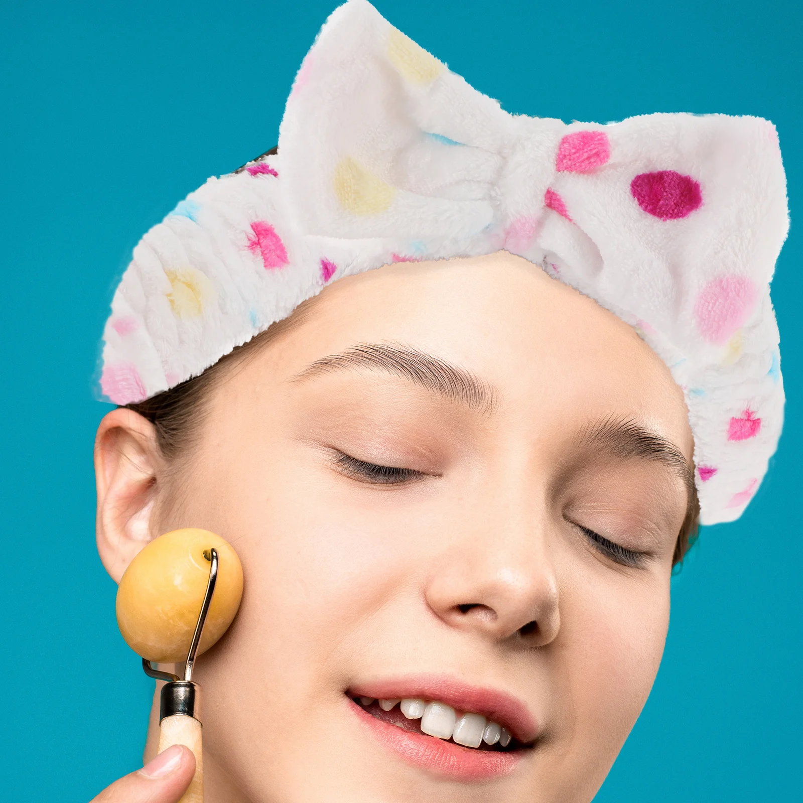 

3Pcs Bowknot Dot Makeup Headband Elastic Hair Band for Face Washing Spa Shower Remover Headband Lovely Hair Band for Women