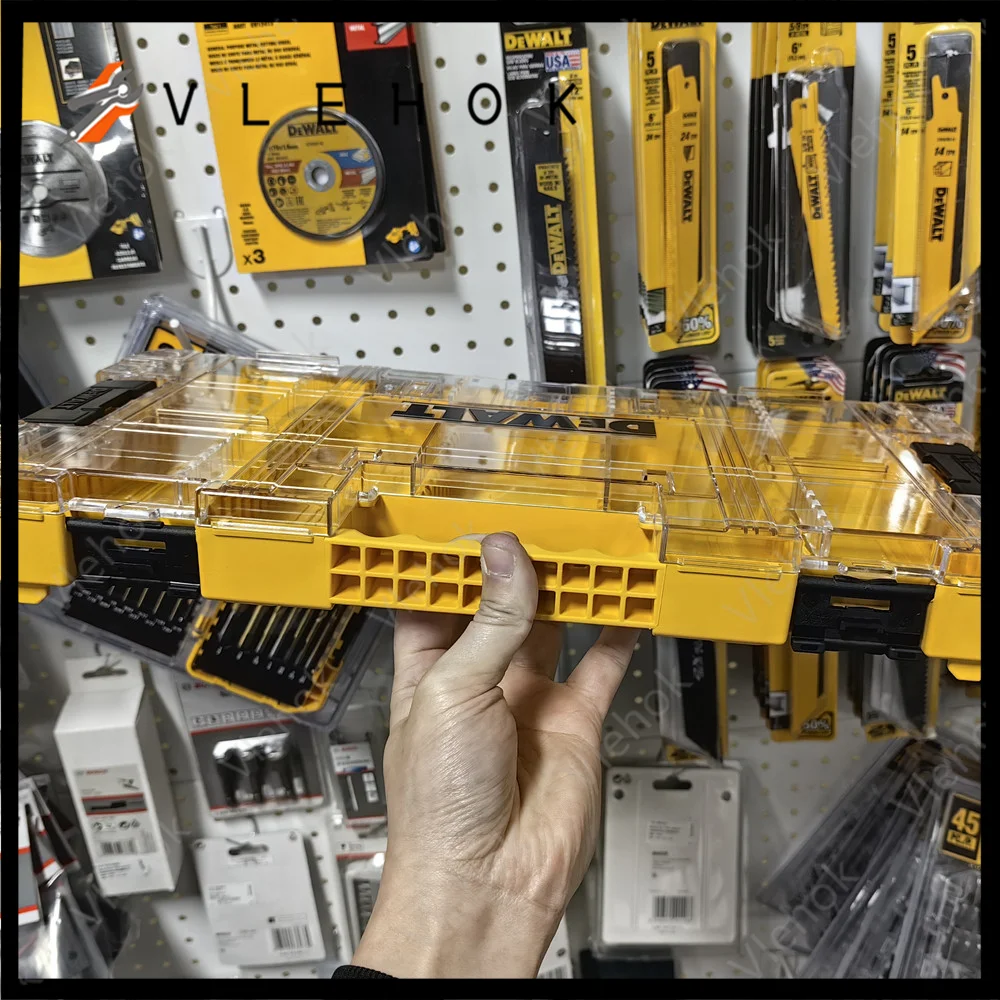 DEWALT Combination Drill Head Box Can Be Used To Store And Arrange Parts Visual Transparent Tool Box Large Tough Case Empty Boxs