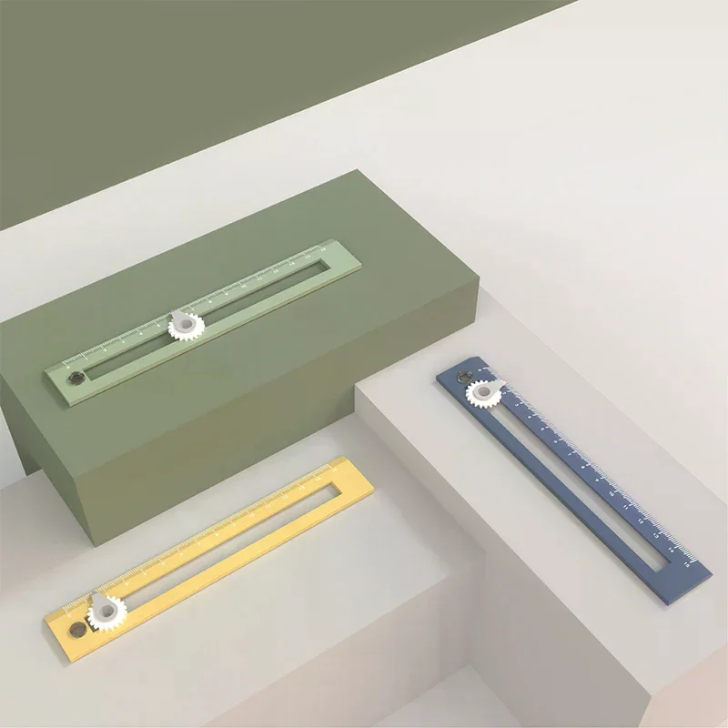 2-in-1 Multifunctional Compass Drawing Ruler Straightedge Compass Ruler Geometric Measuring Tools For Office School Home