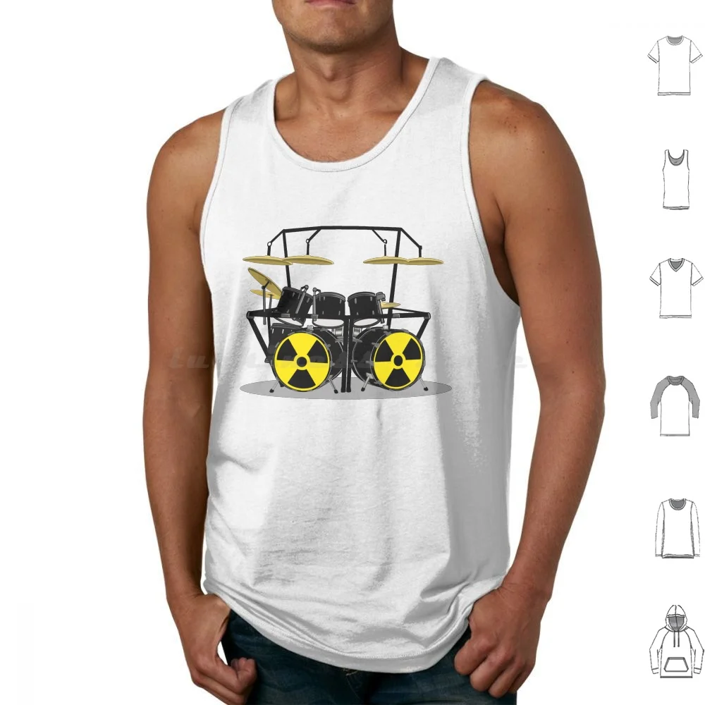 Rust In Pieces Drumkit Tank Tops Vest Sleeveless Drums Take No Prisoners Radioactive Hangar 19 Mustaine Tama Drum Kit Heavy