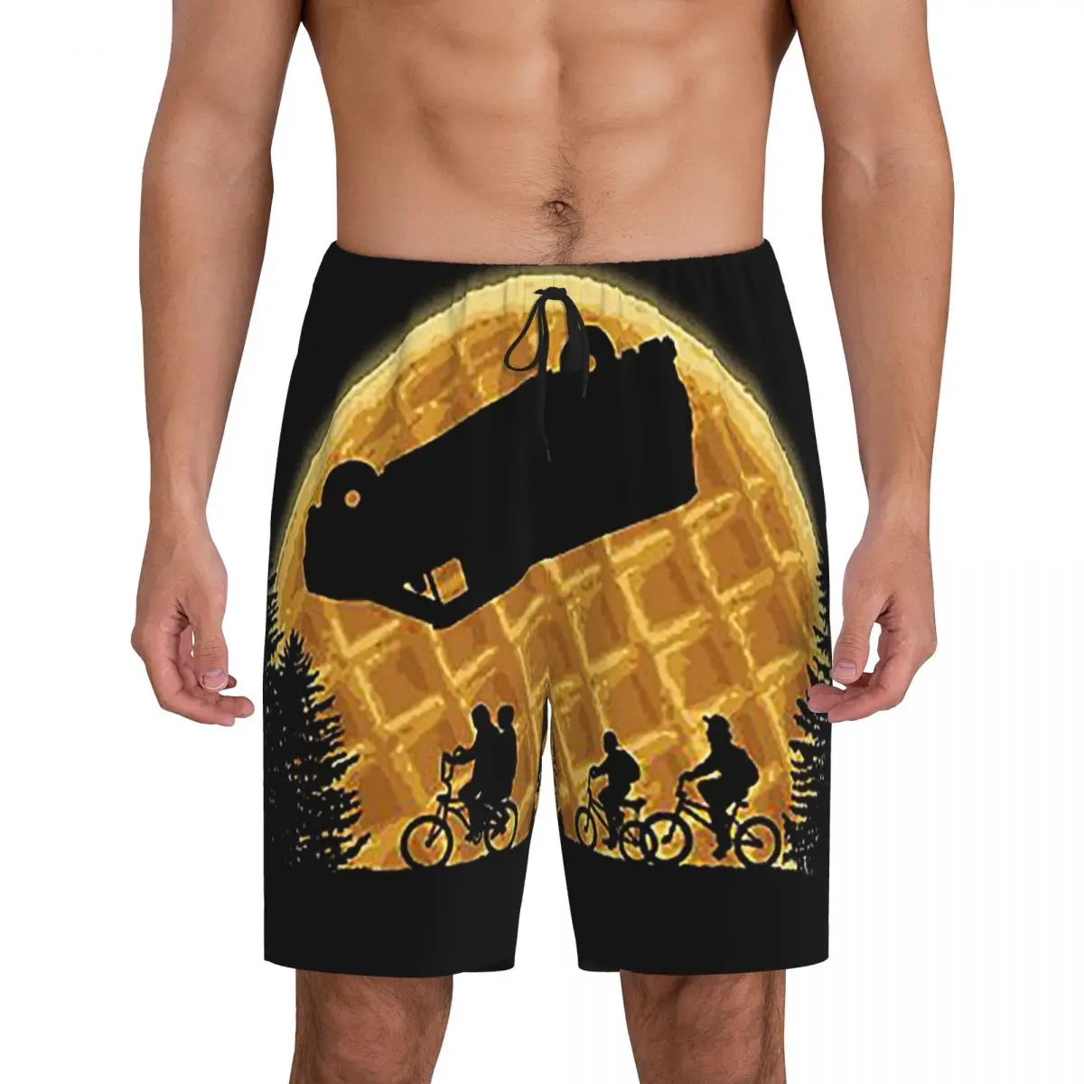 

Мужские короткие пижамные шорты Custom Stranger Moon для сна и отдыха