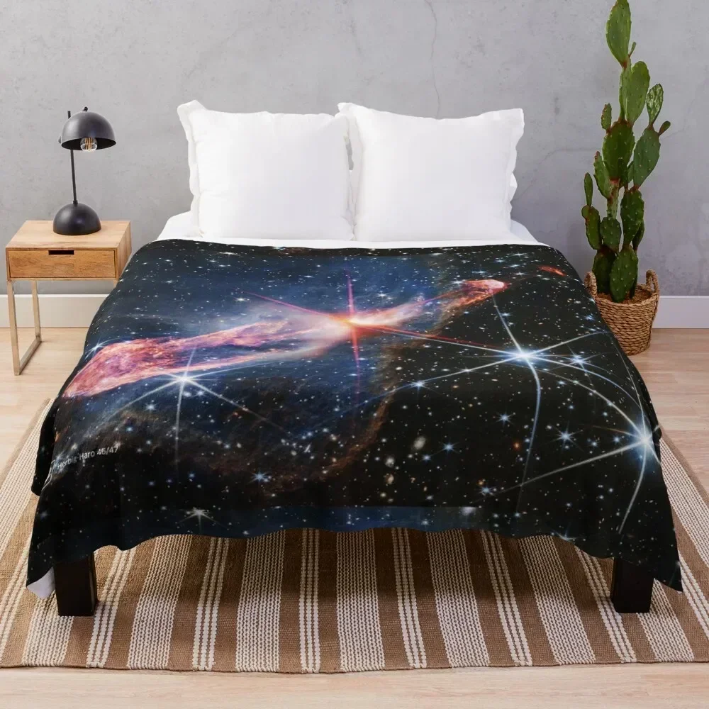 Herbig-Haro 46/47 (James Webb/JWST) — space poster Throw Blanket Decorative Throw Sofas Travel Blankets