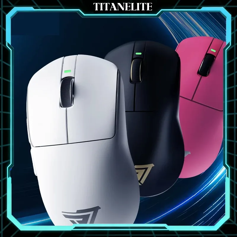 TITAN ELITE T1 Wireless Gaming Mouse Ultra Lightweight Tri-mode Bluetooth 2.4G Wired 26K DPI Small Medium Hands Esports Mice PC