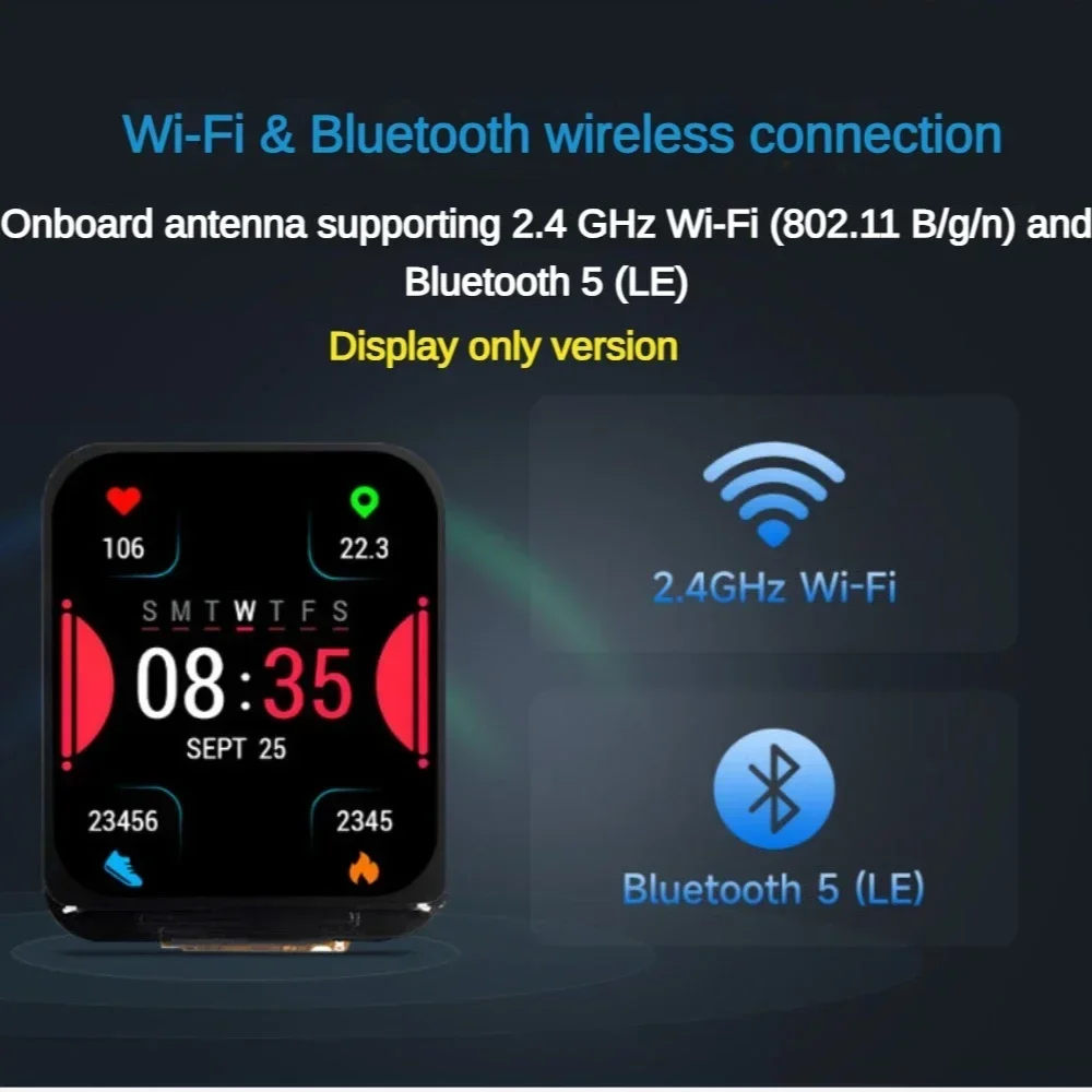 ESP32-S3 1.69 pouces tactile LCD carte de développement 262k document Type c embarqué WIFI/Bluetooth capteur 6 axes puce ST7789V2 et CST816