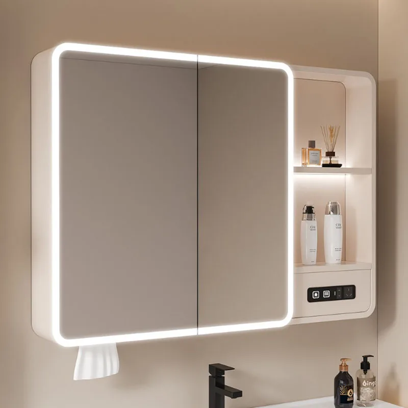 Modern Decorations Bathroom Cabinet Organizer Mirror Makeup Storage Cupboard Accessories Shelves Archivadores Salon Furniture view 5