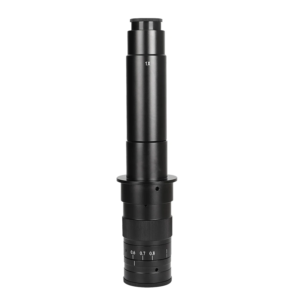 SANQTID TD-10A 1X Black Camera C Mount Objective Cleaning Microscope Lens LED Illumination 0.7-4.5x Viewing Head Metal Optical