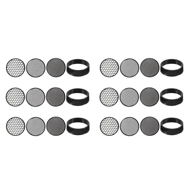 AT21-6Pack Sifting Pan Outdoor Gold Panning Soil Sifter Garden Sieve Mesh Garden Mini Sifting Pan Soil Sand Sieve For Outdoor