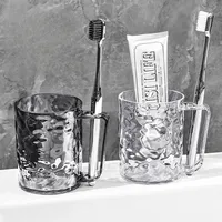 Glacier Pattern Mouthwash Cup Light Luxury Home Water Wave Pattern Wash Children's Toothpaste Cup Transparent Toothbrush Cup