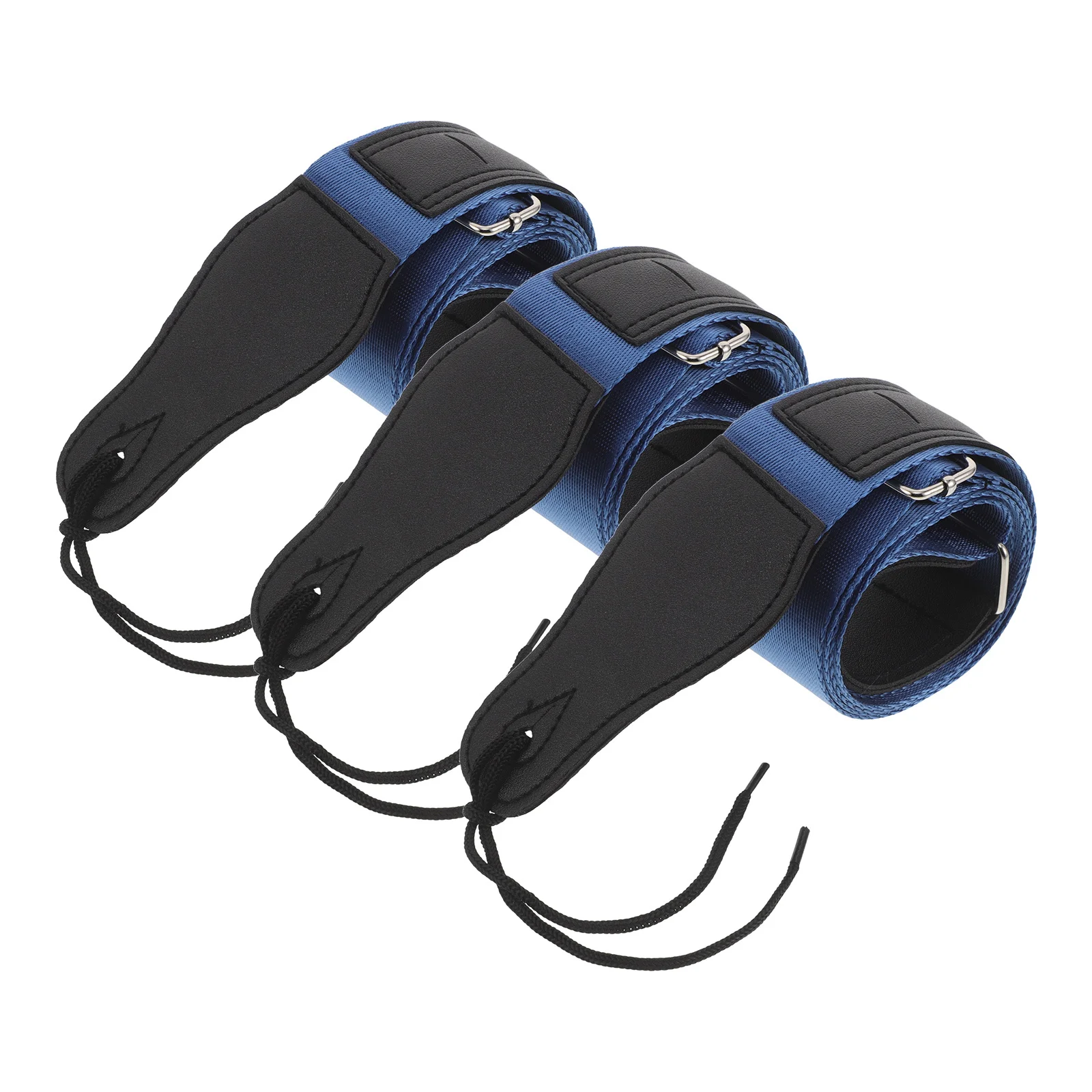 

3Pcs Acoustic Electric Guitar Strap Bundle Adjustable Blue PU Pick Holder Shoulder Pad Guitar Accessories