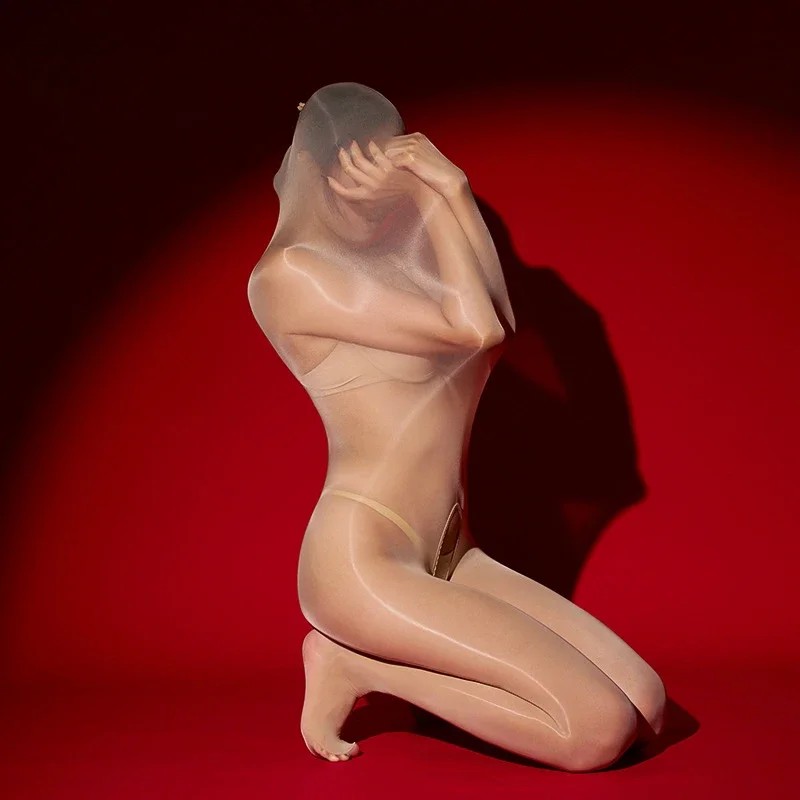 

Сексуальное прозрачное облегающее боди унисекс, высокоэластичное масло, глянцевые блестящие чулки для тела, ультратонкие прозрачные колготки, трико